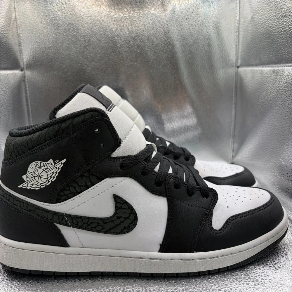 Size 11.5 Nike Air Jordan 1 Mid SE Off-Noir Black White Mens Shoes FB9911-001
